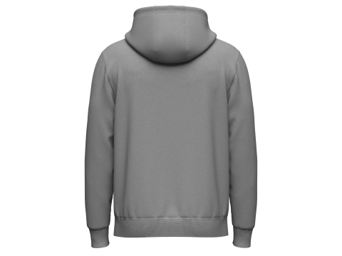Male Front Zip Hoodie Hood Off 3Dモデル