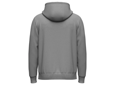 Male Front Zip Hoodie Hood Off 3D Model