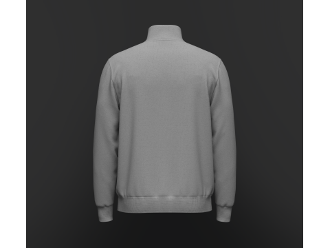 Quarter Zip Stand Collar Jacket 3Dモデル
