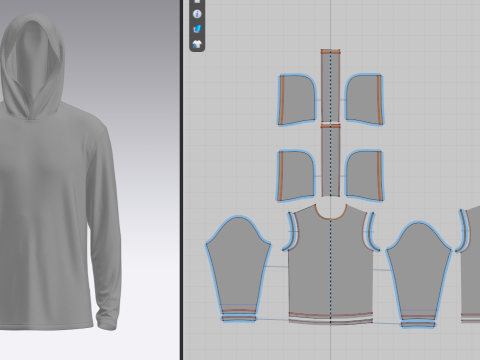 Male Hooded Jersey 2 Modèle 3D