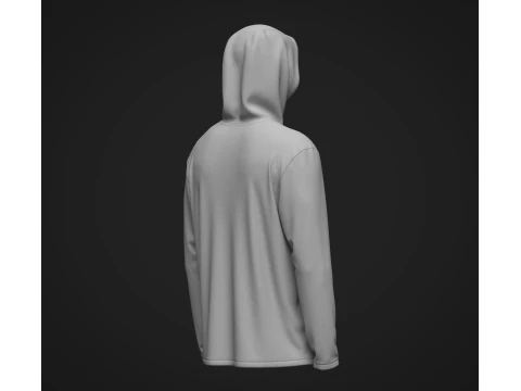 Male Hooded Jersey 2 3D Model