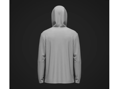 Male Hooded Jersey 2 3D Model