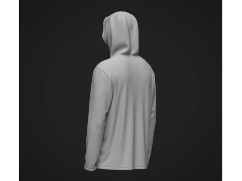 Male Hooded Jersey 2 3D Model