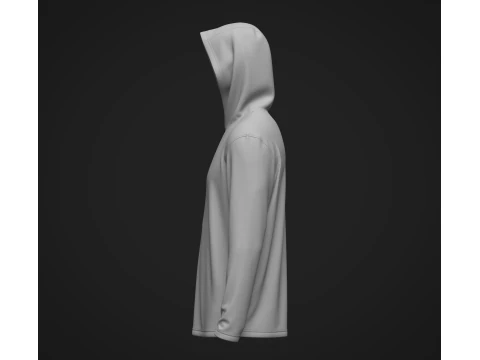 Male Hooded Jersey 2 3D Model