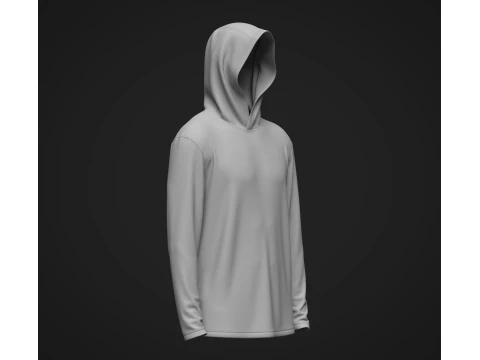 Male Hooded Jersey 2 3D Model
