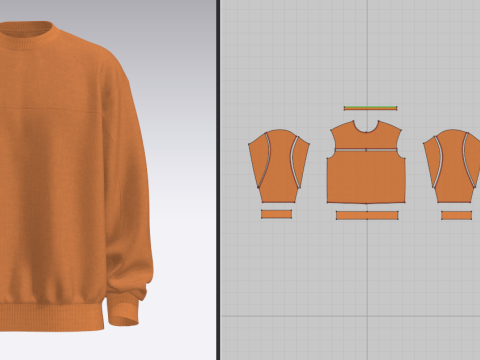 Mens Sweatshirt 3Dモデル