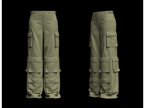 Womens Cargo Pant 3Dモデル