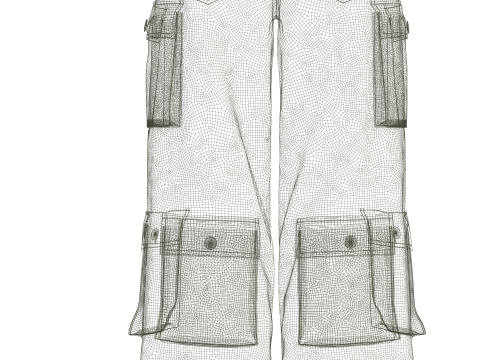 Womens Cargo Pant 3D Модель