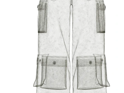 Womens Cargo Pant 3D Model
