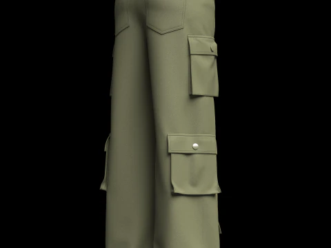 Womens Cargo Pant 3D Model