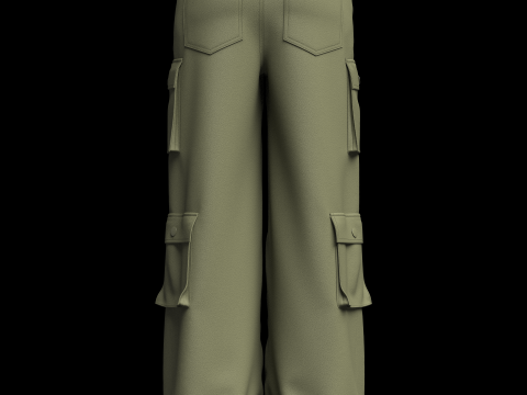 Womens Cargo Pant 3D Модель