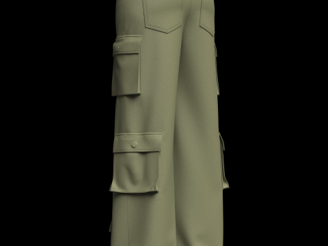 Womens Cargo Pant 3D Модель