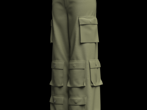 Womens Cargo Pant 3D Модель