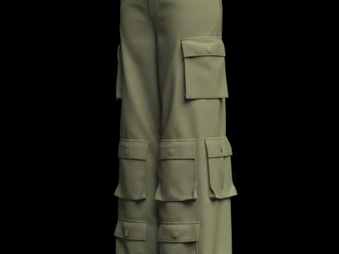 Womens Cargo Pant 3D Model