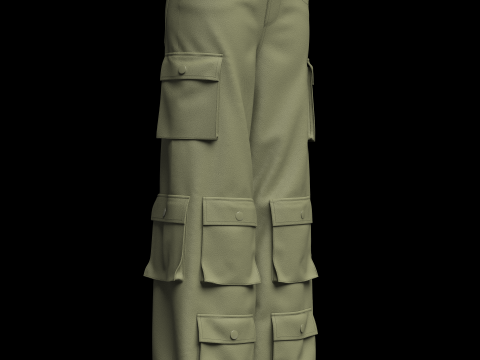 Womens Cargo Pant 3D Модель