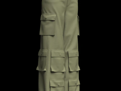 Womens Cargo Pant 3D Model