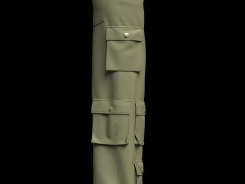 Womens Cargo Pant 3D Модель