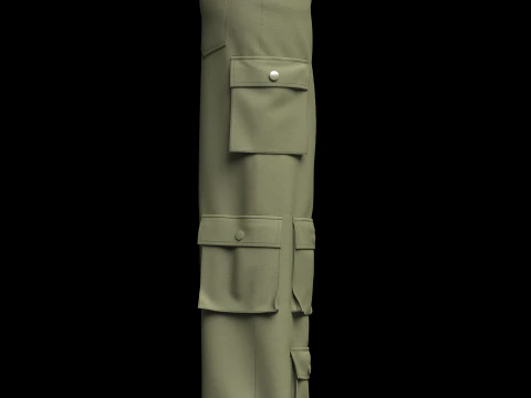 Womens Cargo Pant 3D Model