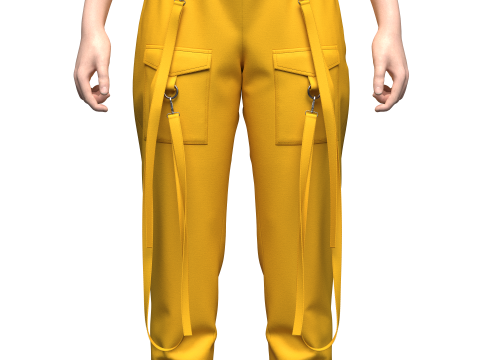 Womens Cargo Pant and Top Model 3D