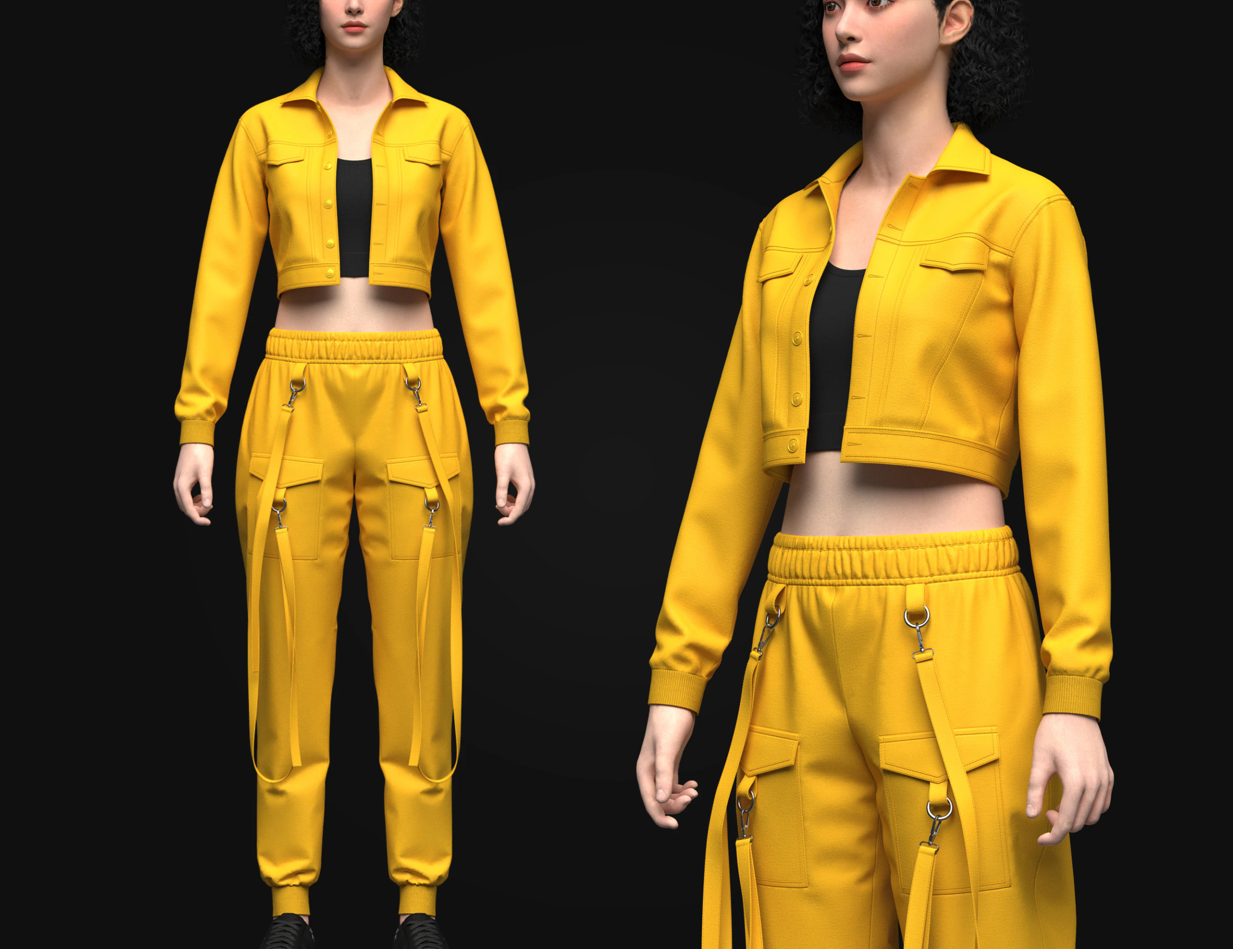 Womens Streetwear 3D Model .c4d .max .obj .3ds .fbx .stl .blend 