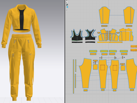 Womens Streetwear 3D 모델
