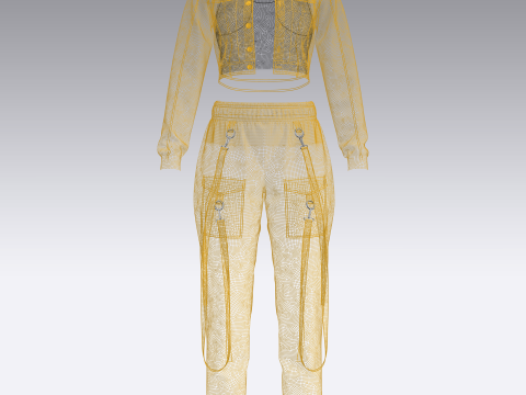 Womens Streetwear 3D 모델