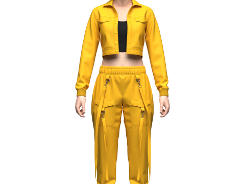 Womens Streetwear 3D 모델