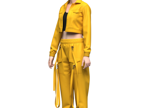 Womens Streetwear 3D 모델