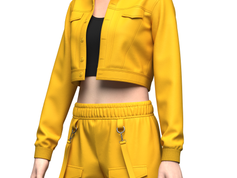 Womens Streetwear 3D 모델