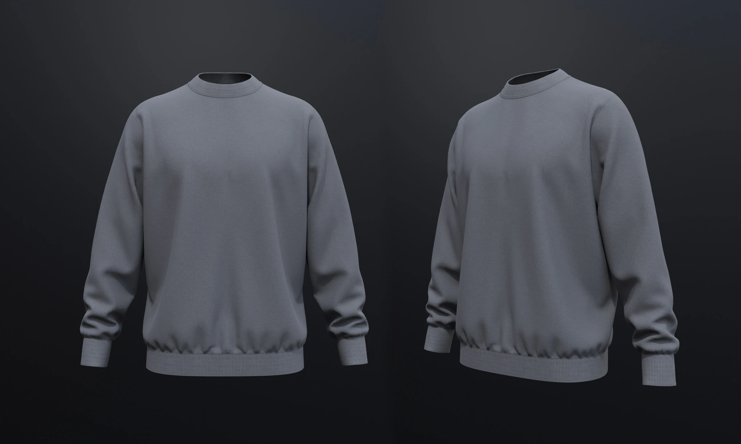 Mens Sweatshirt 3D Model .c4d .max .obj .3ds .fbx .stl .blend 