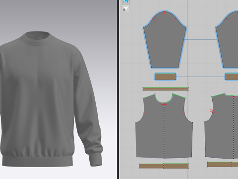 Mens Sweatshirt Modello 3D