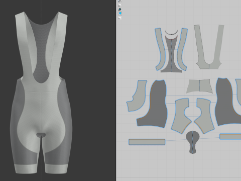 Mens Cycling Bib Shorts 3Dモデル