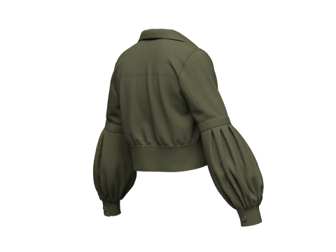 Womens Corduroy Cropped Jacket 3D Model