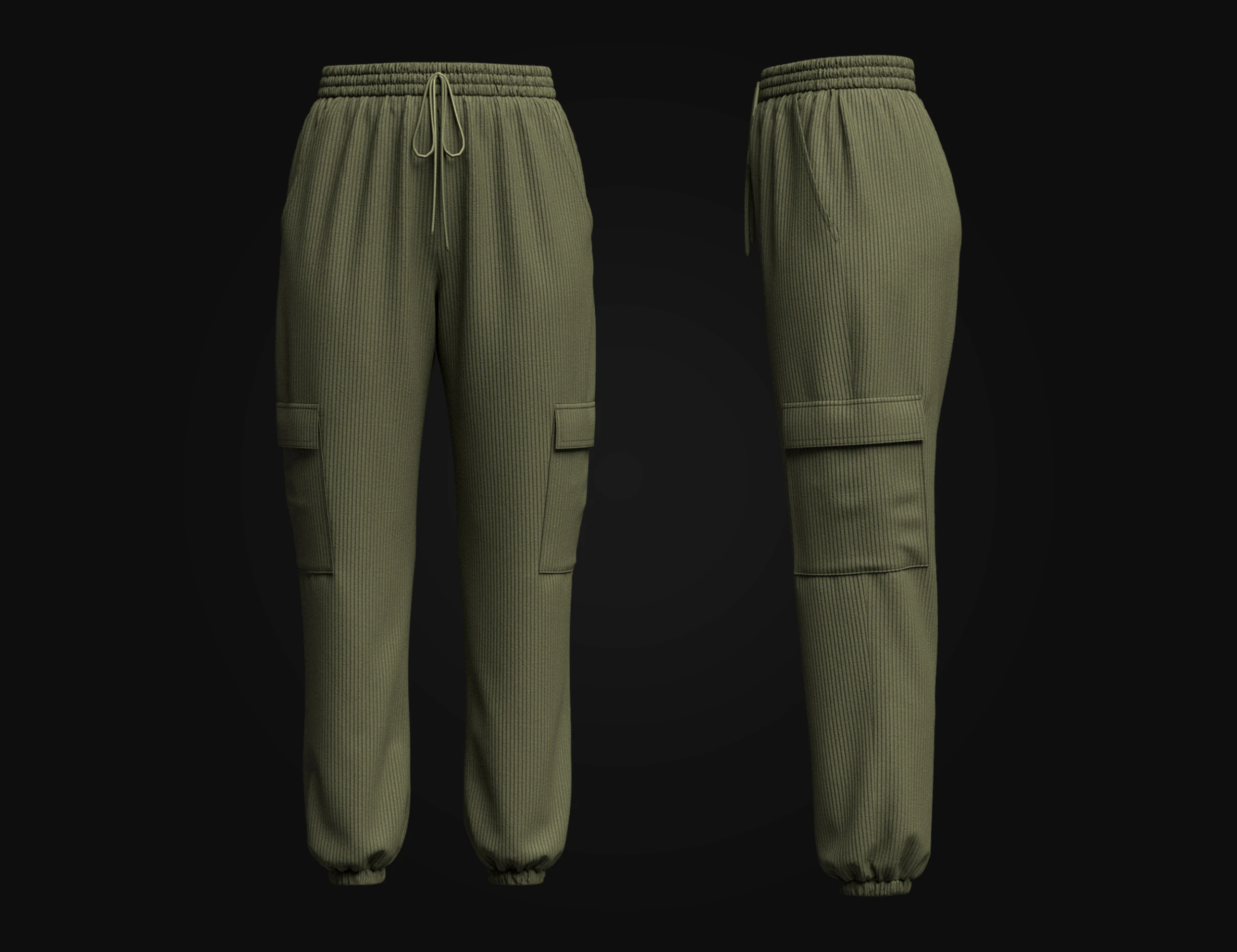 Womens Corduroy Pant 3D Model .c4d .max .obj .3ds .fbx .stl .blend