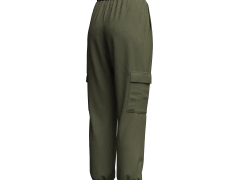 Womens Corduroy Pant 3D Model