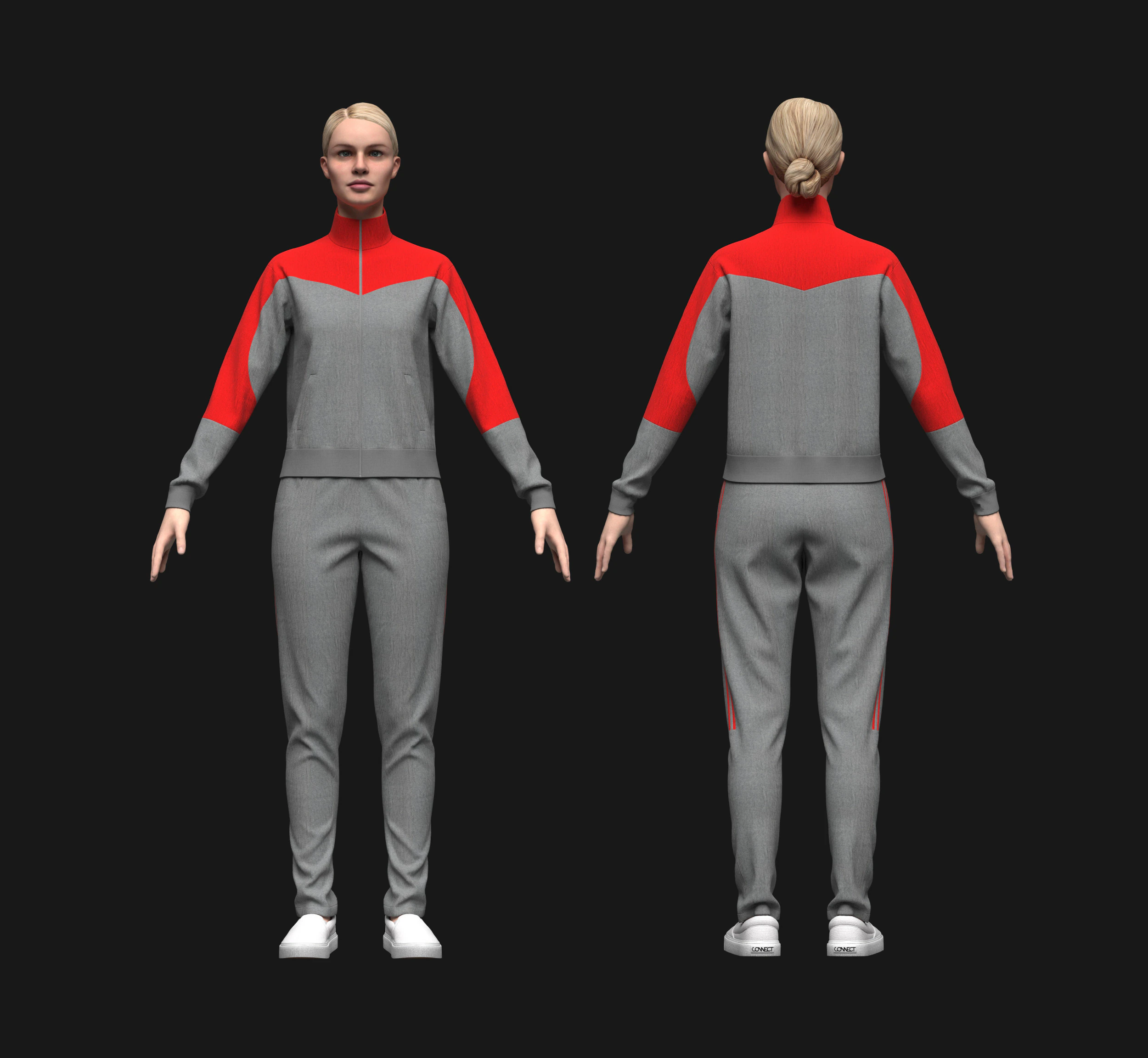 Womens Active Wear 3D Model .c4d .max .obj .3ds .fbx .stl .blend