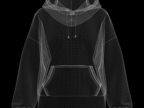 Women Oversized Hoodie 3D Model