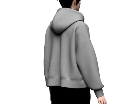 Women Oversized Hoodie 3D Model