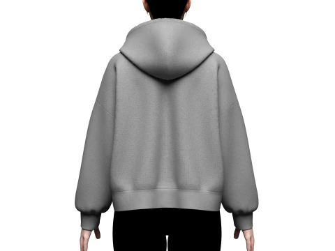 Women Oversized Hoodie 3D Model