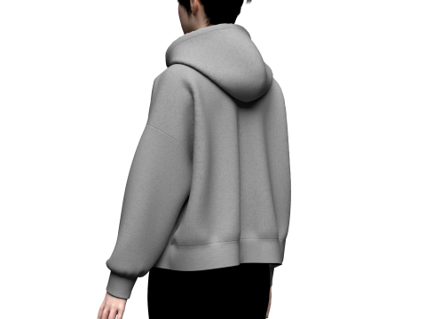 Women Oversized Hoodie 3D 모델