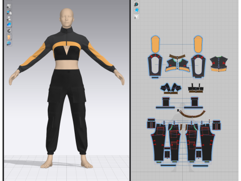 Womens Casual Outfit Model 3D