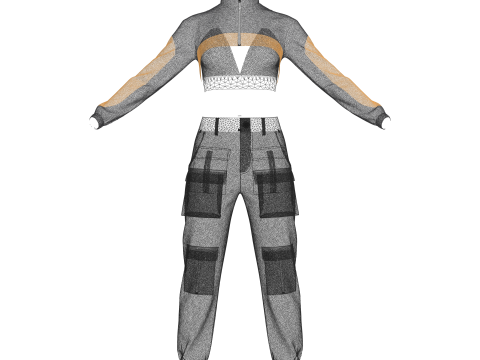 Womens Casual Outfit Model 3D