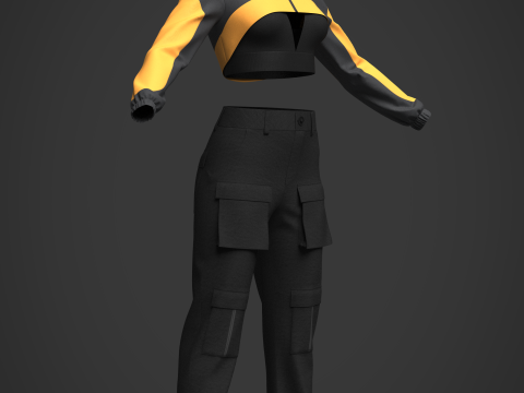 Womens Casual Outfit Model 3D