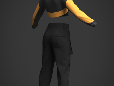 Womens Casual Outfit Model 3D