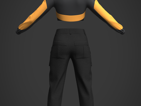 Womens Casual Outfit Model 3D