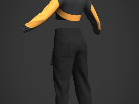 Womens Casual Outfit Model 3D