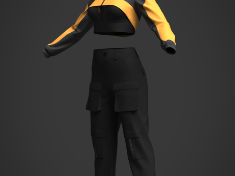 Womens Casual Outfit Model 3D