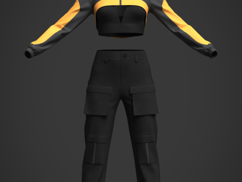 Womens Casual Outfit Model 3D