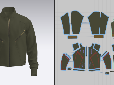 Mens Bomber Jacket 3D Model