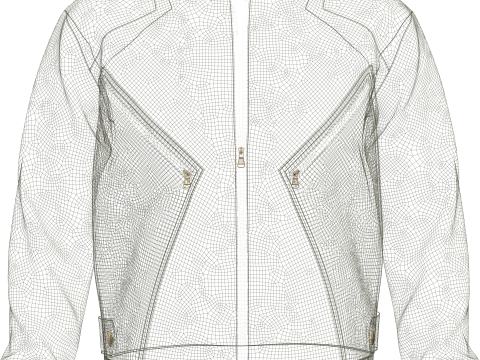 Mens Bomber Jacket 3D Model